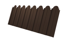 Профнастил C10A фигурный 0,4 PE-Double RAL 8017 шоколад