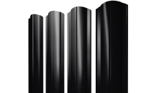 Штакетник Круглый фигурный Grand Line 0,5 Velur X RAL 9005 черный