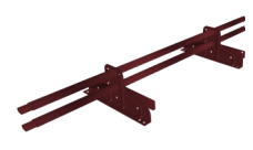 Снегозадержатель трубчатый под фальц Premium 45х25 RAL 3005 (1м) ОЦ