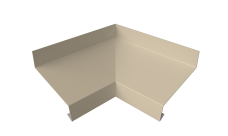 Угол отлива внутренний 50 0,5 Satin с пленкой RAL 1015 светлая слоновая кость