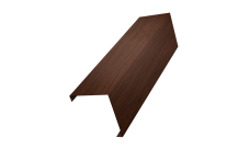 Декоративная накладка на столб универсальная угловая 60х60 для забора жалюзи 0,45 Print Elite Choco Wood TwinColor (2м)