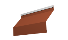 Ламель забора жалюзи Milan new 0,5 Satin Matt TX с пленкой RAL 8004 терракота