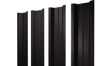 Штакетник П-образный B с прямым резом Grand Line 0,45 Drap RR 32 темно-коричневый