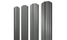 Штакетник Twin фигурный 0,45 PE RAL 7005 мышино-серый