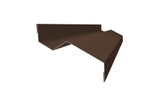 Планка примыкания внакладку 25х17х35х17 Grand Line 0,5 Velur X RAL 8017 шоколад (2м)