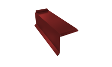 Планка торцевая сегментная 30мм Левая 0,5 Satin с пленкой RAL 3011 коричнево-красный