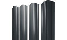 Штакетник Круглый фигурный 0,5 Satin RAL 7016 антрацитово-серый