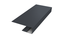 J-Профиль 12мм Grand Line 0,45 Drap ТХ RAL 7024 мокрый асфальт (2м)