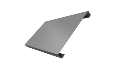 Ламель лицевая 200 забора жалюзи Texas Grand Line 0,45 PE RAL 9006 бело-алюминиевый