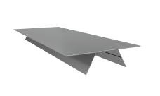 Планка стыковочная составная верхняя 0,45 PE с пленкой RAL 9006 бело-алюминиевый (3м)