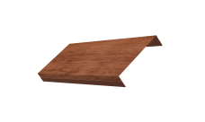 Ламель обратная 125 забора жалюзи Texas 0,45 Print Premium Rowan Wood Intense FTC