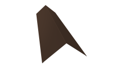 Планка конька плоского 145х145 0,5 Satin Matt TX RAL 8017 шоколад (3м)