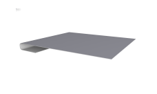 Планка завершающая Grand Line 0,45 Drap TX RAL 7004 сигнальный серый (2м)