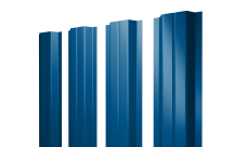 Штакетник П-образный A с прямым резом Grand Line 0,5 Satin RAL 5005 сигнальный синий