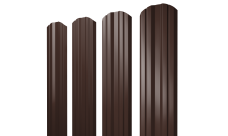 Штакетник Твин фигурный Grand Line 0,45 PE RAL 8017 шоколад