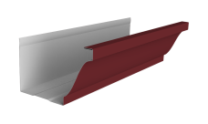 Желоб прямоугольный Vortex Lite 130мм 3м PE RAL 3005 красное вино