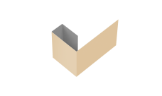 Финишный профиль фибросайдинга 0,5 Satin с пленкой RAL 1015 светлая слоновая кость (3м)