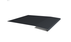 Планка начальная Grand Line 0,5 PurPro с пленкой RAL 7024 мокрый асфальт (3м)