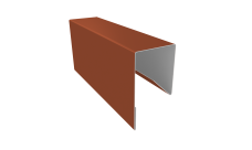 Планка П-образная заборная 17 0,45 PE с пленкой RAL 8004 терракота (2м)