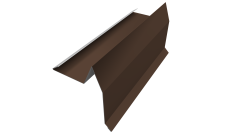 Планка торцевая для шифера Grand Line 0,45 PE с пленкой RAL 8017 шоколад (2м)