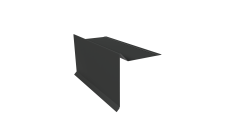 Планка ветровая с отгибом для мягкой кровли 100х20х70 0,45 Drap TR RAL 7016 антрацитово-серый (2м)