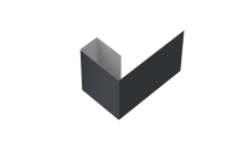 Финишный профиль фибросайдинга Grand Line 0,5 Satin с пленкой RAL 7024 мокрый асфальт (2м)