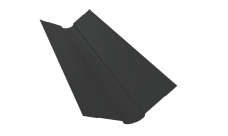 Планка ендовы верхней фигурной 100х100 Grand Line 0,45 PE-Double с пленкой RAL 7016 антрацитово-серый (2м)