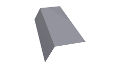 Планка карнизная 120х80 Grand Line 0,45 PE с пленкой RAL 7004 сигнальный серый (2м)