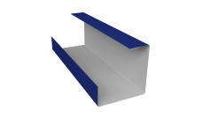 Планка угла внутреннего составная нижняя Экобрус Grand Line 0,45 PE с пленкой RAL 5002 ультрамариново-синий (2м)
