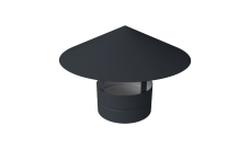 Дымник на трубу круглый d300 0,45 PE с пленкой RAL 7024 мокрый асфальт