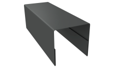 Планка П-образная заборная 20 Grand Line 0,45 PE-Double с пленкой RAL 7016 антрацитово-серый (2м)