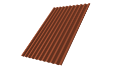 Профнастил С21R Grand Line 0,5 Satin Matt RAL 8004 терракота