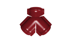 Тройник Y конька полукруглого 0,45 PE с пленкой RAL 3003 рубиново-красный