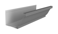 Желоб прямоугольный Vortex Lite 130мм 3м PE RAL 7004 сигнальный серый