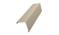 Декоративная накладка на столб универсальная угловая 60х60 для забора жалюзи 0,5 Satin RAL 1015 светлая слоновая кость (1,8м)