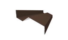 Планка примыкания внакладку 25х17х35х17 Grand Line 0,45 Drap TR lite RAL 8017 шоколад (3м)