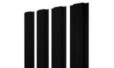 Штакетник Прямоугольный с прямым резом Grand Line 0,45 Drap TX RAL 9005 черный