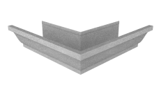 Угол желоба внешний Vortex Lite 130мм Zn