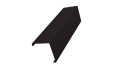 Декоративная накладка на столб универсальная угловая 62х55 для забора жалюзи Grand Line 0,45 Drap-double TX RAL 9005 черный (2,5м)