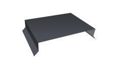 Парапетная крышка прямая 200мм 0,45 PE с пленкой RAL 7024 мокрый асфальт (2,5м)