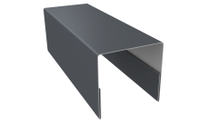 Планка П-образная заборная 20 Grand Line 0,5 PurPro с пленкой RAL 7024 мокрый асфальт (2м)