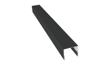 Планка П-образная заборная 24 Grand Line 0,45 PE с пленкой RAL 7016 антрацитово-серый (3м)