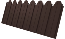 Профнастил C10B фигурный Grand Line 0,45 Drap-double TX RAL 8017 шоколад