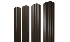 Штакетник Твин фигурный Grand Line 0,5 PurPro RR 32 темно-коричневый