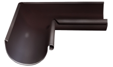 Угол желоба внутренний Grand Line PE 90 гр 125 мм RAL 8017 шоколад