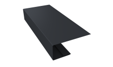 J-Профиль 18мм Grand Line 0,45 Drap-double TX RAL 7024 мокрый асфальт (2м)