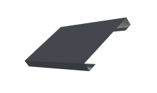 Ламель лицевая стартовая/финишная забора жалюзи Texas 80мм для калиток и ворот (с заполнением ламелями 150) Grand Line 0,45 PE RAL 7024 мокрый асфальт