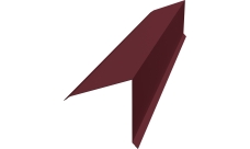 Планка конька односкатной кровли 160х160 Grand Line 0,45 Drap ТХ RAL 3005 красное вино (2м)