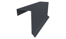 Планка торцевая кровельная фальц 65х97 0,45 Drap TwinColor RAL 7024 мокрый асфальт (2м)