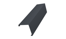 Декоративная накладка на столб универсальная угловая 80х80 для забора жалюзи Grand Line 0,5 Atlas X RAL 7024 мокрый асфальт (1,8м)